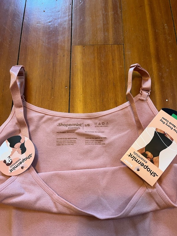 Shapermint Essentials Shape Wear Cami Adjustable Straps Pink Size L gallery
