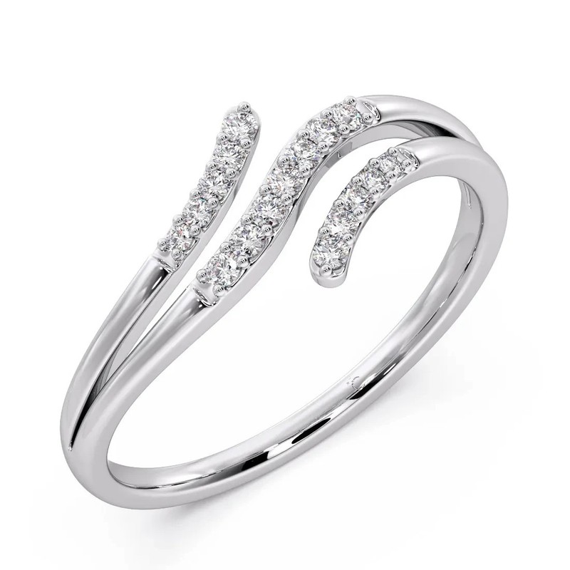 925 Sterling Silver CZ Diamond Ring Women’s US Size 7 Statement Promise Gift