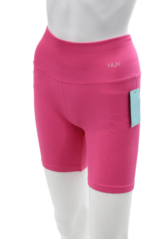 Nux Women Pink Shorts Set 93% Nylon 7% Spandex Size S gallery