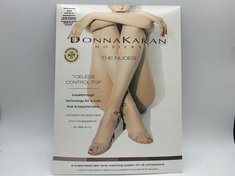 DKNY The Nudes Toeless Control Top Enhanced Fit Hosiery, Medium, OA069, A01