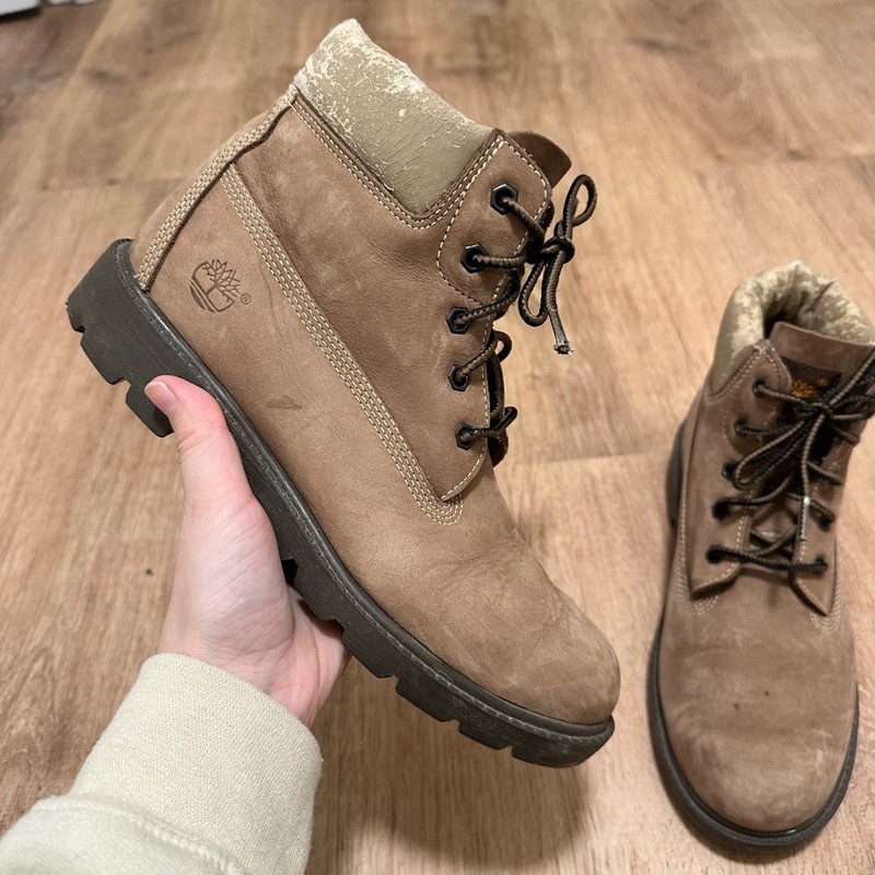 Timberland | Men’s Tan Suede Waterproof Lace Up Ankle Boots, 6 M