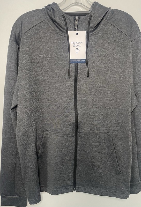 Original Penguin Sport Full Zip Jacket Men’s M Gray Dark Caviar Heather gallery