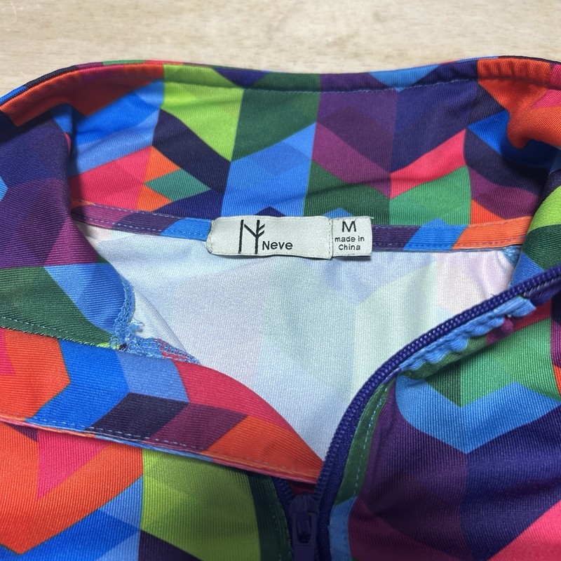 Neve 1/4 Zip Colorful Base Layer Top Womens Geometric Ski Hike Outdoor M gallery