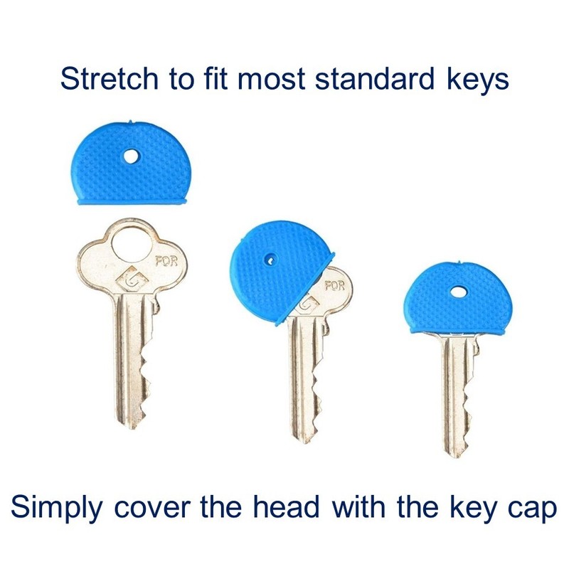 8 Pcs Key Cap Tags Label ID Silicone Coding Color Key Identifier Cover 8 Colors gallery