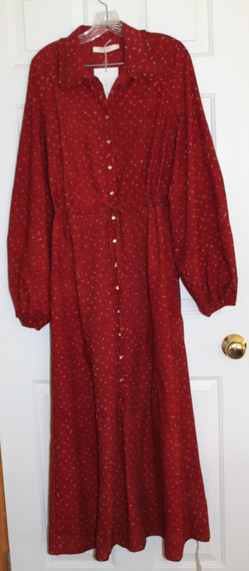 Christy Dawn Dress NWT Midi Peter Pan Collar XL Prairie Cottagecore Boho