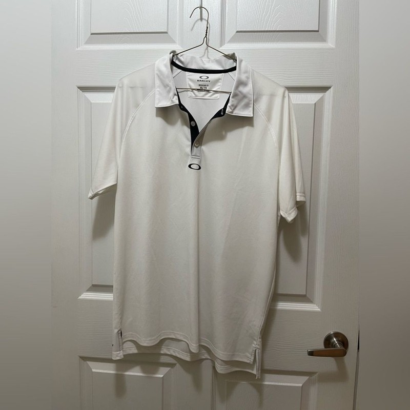 Oakley Men’s Polo Shirt Size XL White Regular Fit
