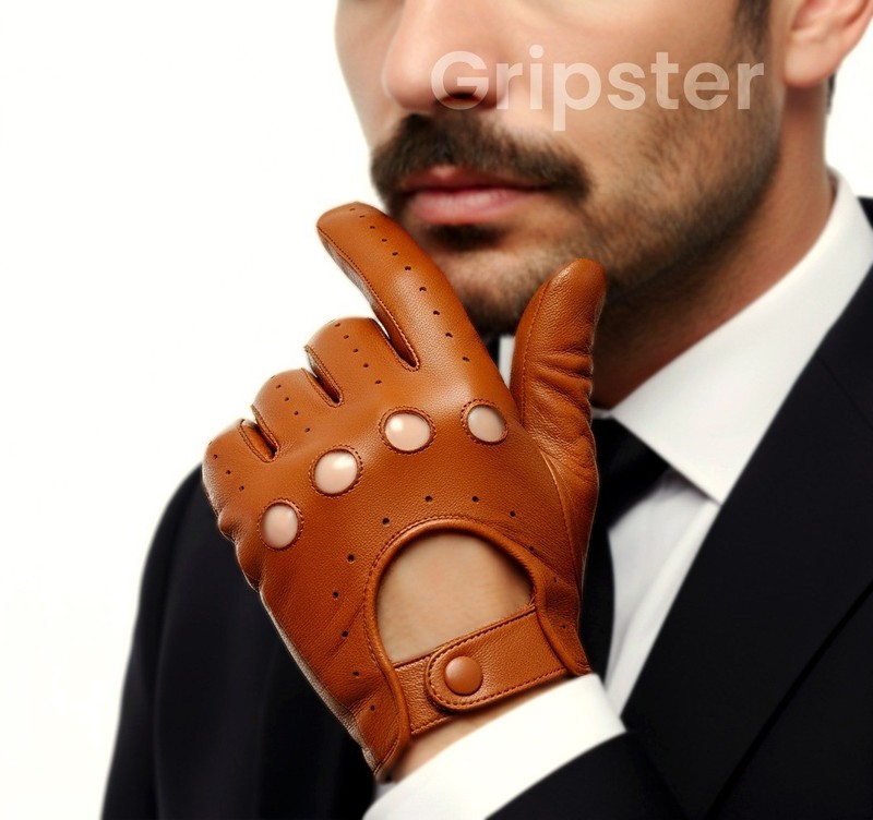 Reverse Stitched Police Driving Gloves Soft Real Leather Car Bike Goat Soft USA gallery