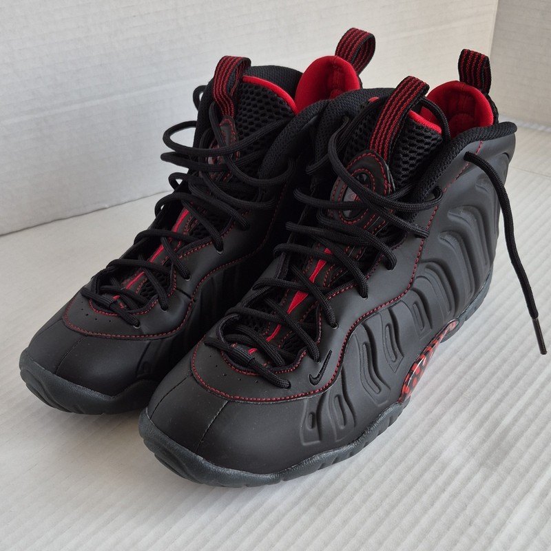 Nike Air Foamposite One GS Unisex Kids Sneaker 6Y Black/Red DV3773-001