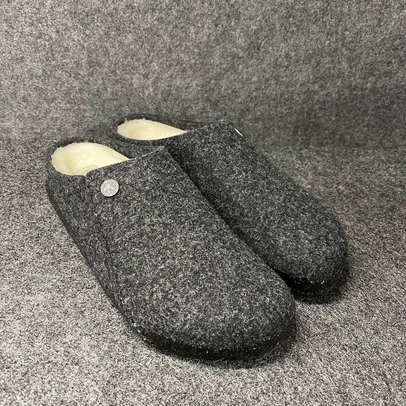BIRKENSTOCK Zermatt Shearling Slipper Unisex Size M8/W10 Anthracite