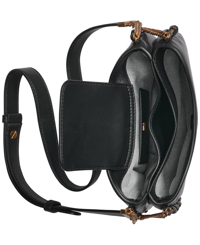 $248 Donna Karan New York Batiste Leather Triple Compartment Crossbody Black gallery