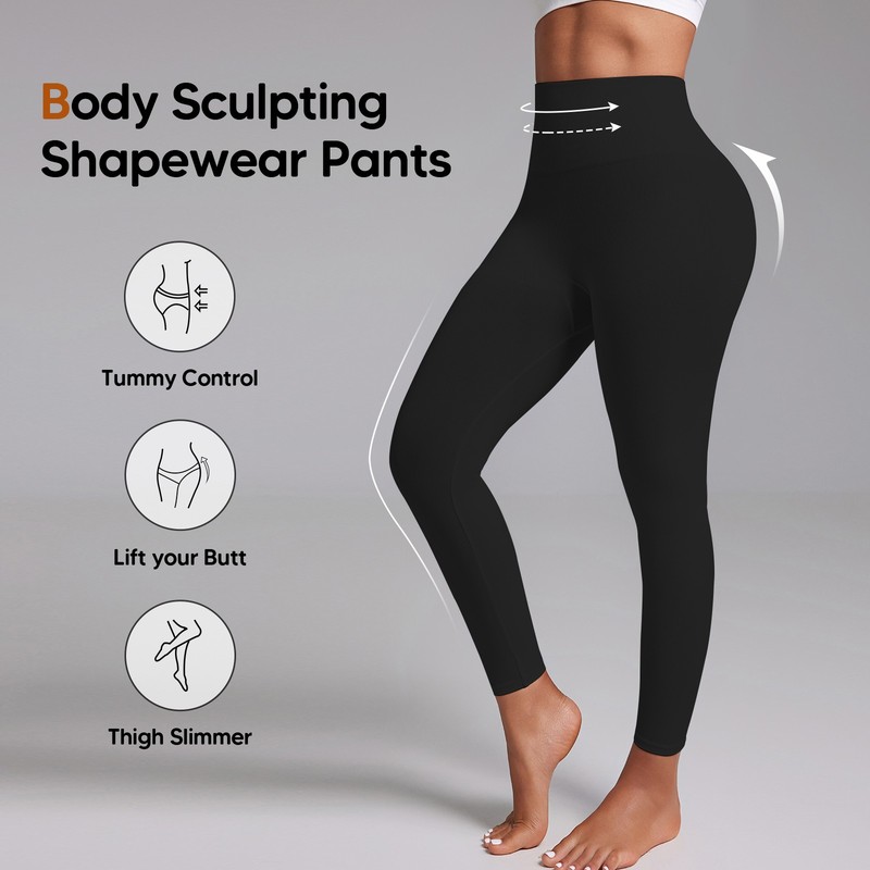 Women Slimming Anti Cellulite Compression Leggings Leg Shaper High Waist Pants gallery
