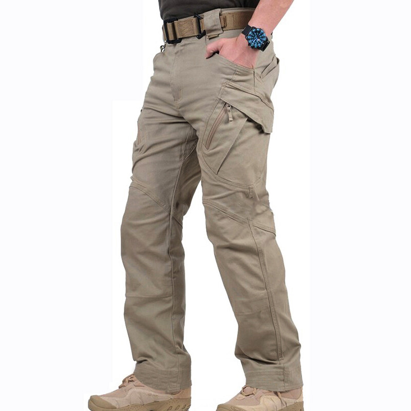 Men Tactical Cargo Pants Soldier Straight-fit Work Combat Trousers Outdoor AA gallery