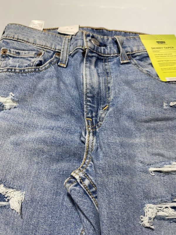 New Levi’s Men’s Skinny Tapered Jeans Size 30x30 Blue Denim Comfortable Stylish gallery
