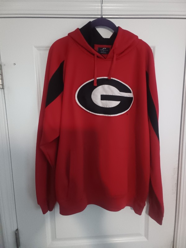 University of Georgia Hoodie Mens XL Red Bulldogs Pullover Sweatshirt (D)