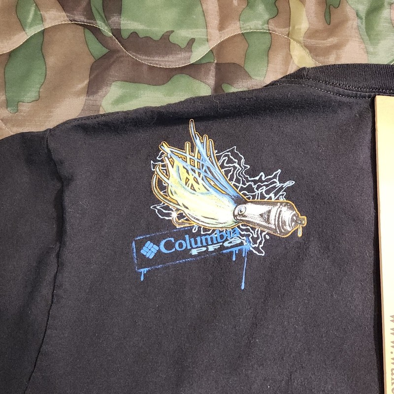 Columbia PFG T-Shirt Black Short Sleeve Saltwater Mahi Madness Shirt Large gallery