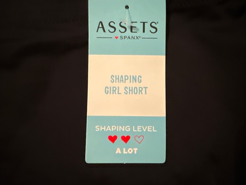 NWT Assets by Spanx Lightweight Breathable Shaping Girl Short Very Black Size S gallery