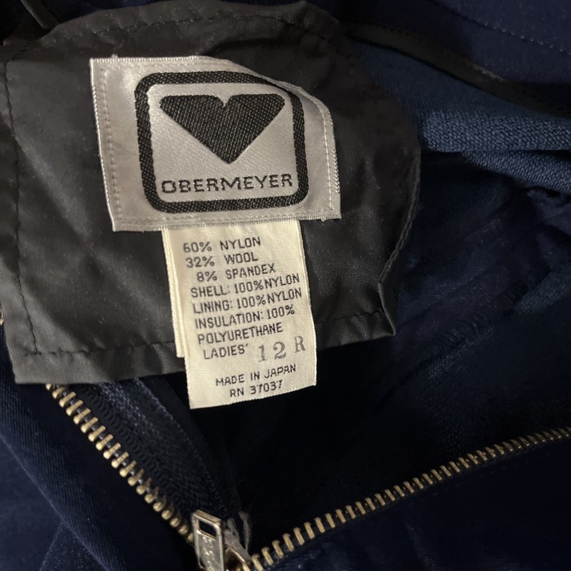 Vintage OBERMEYER RN 37037 COURTNEY LADIES 12R Lined snow pants Blue NWT gallery