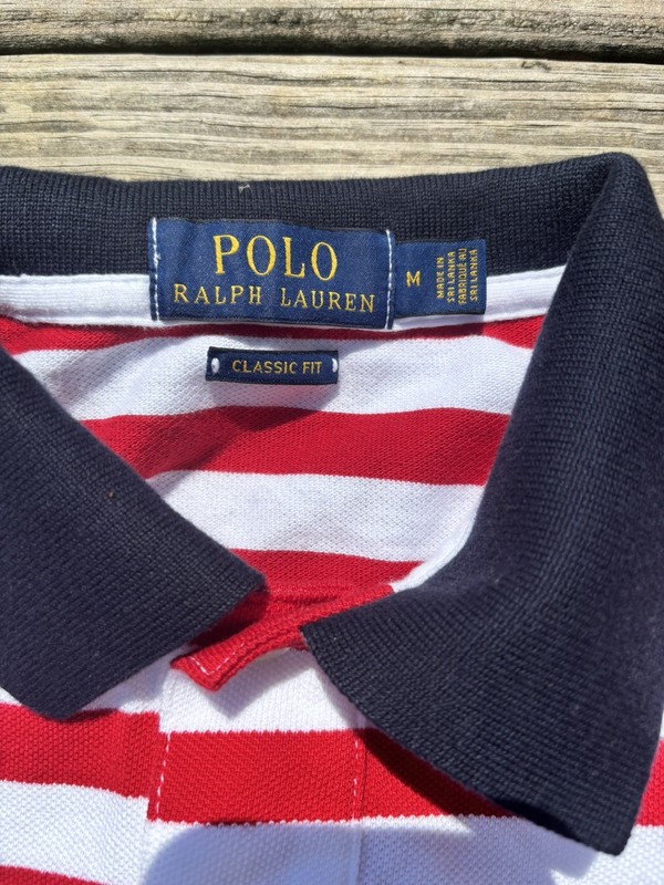 POLO RALPH LAUREN MEN'S CLASSIC FIT STRIPED MESH COTTON POLO SHIRT w BIG PONY gallery