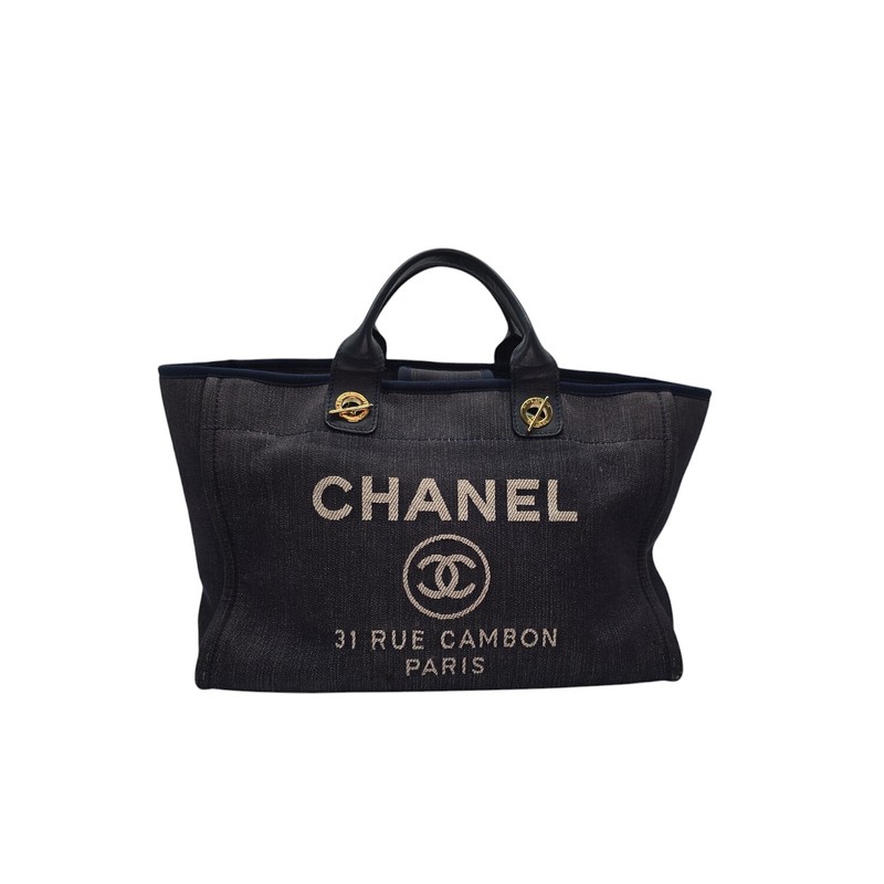 Chanel Medium Dark Washed Denim Deauville Tote