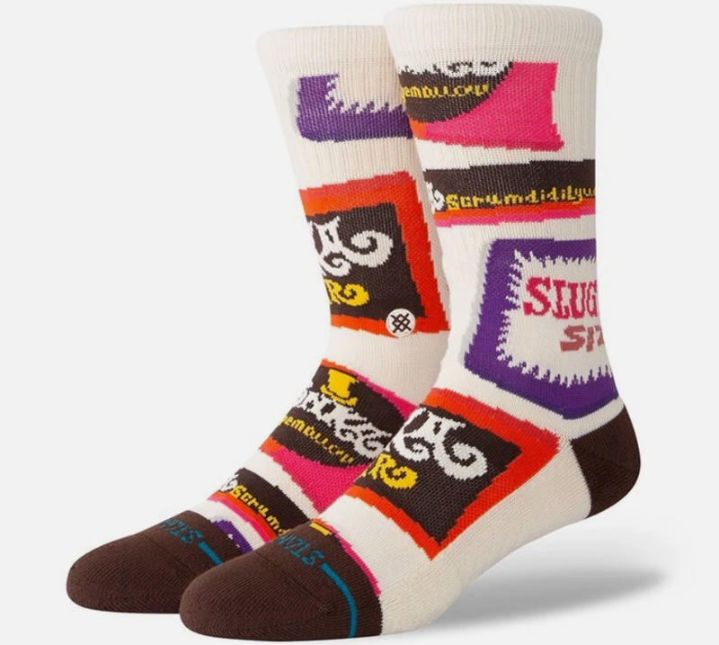 NWT Stance Wonka Bars Willy Wonka Chocolate Factory Crew Socks Men’s Large 9-13