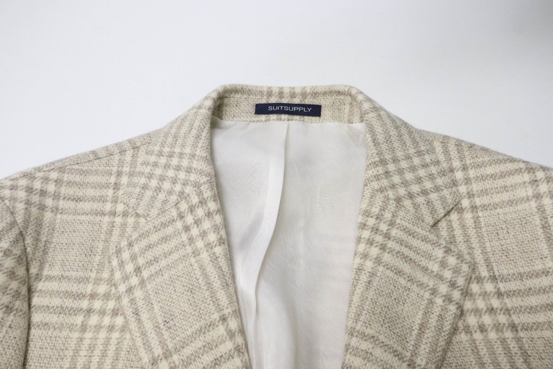SUITSUPPLY Havana Patch Hl Blazer Mens UK 40 Beige Pure Wool Single Breasted gallery