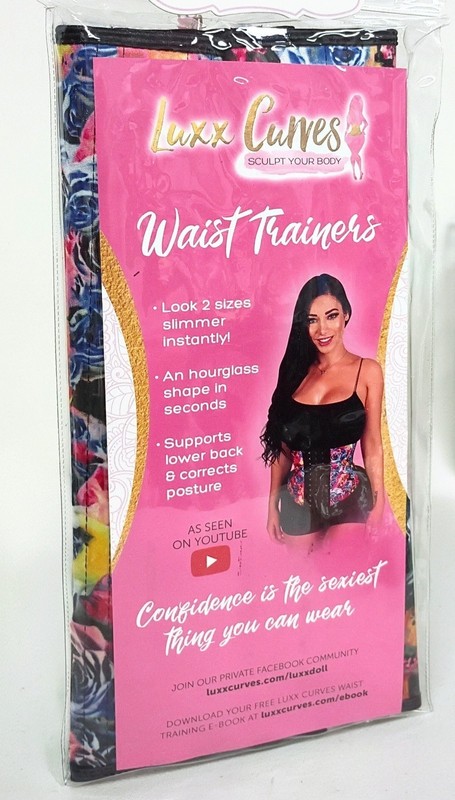 Brand New Luxx Curves Black Rose Floral Waist Trainer As Seen On YouTube 3XL 14″