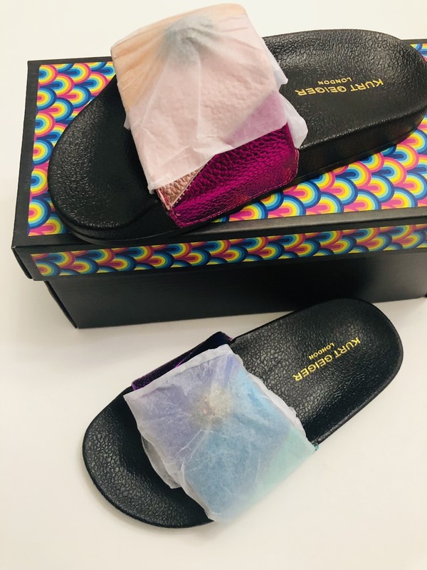Kurt Geiger Mini Meena Eagle Rainbow Slide (Girls Toddler & Youth) Style Kgs2411 gallery