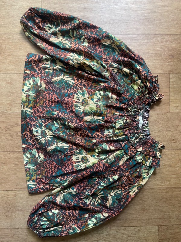 Ulla Johnson Olga Ruffle Blouse Prisme Floral Geometric Print Woman Size 4 S-M gallery