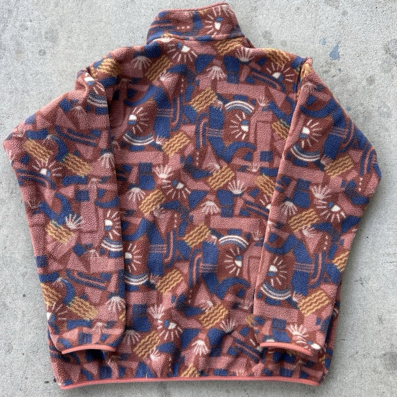 Patagonia Synchilla Snap on Fleece Pullover Canyon Block all over print gallery