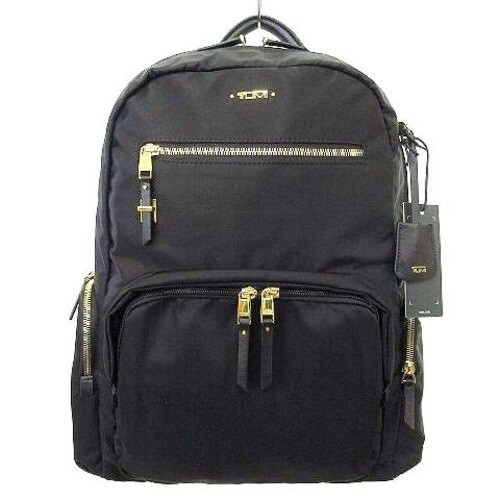 TUMI Voyageur Carson women Backpack Black Gold Hardware 1099631041