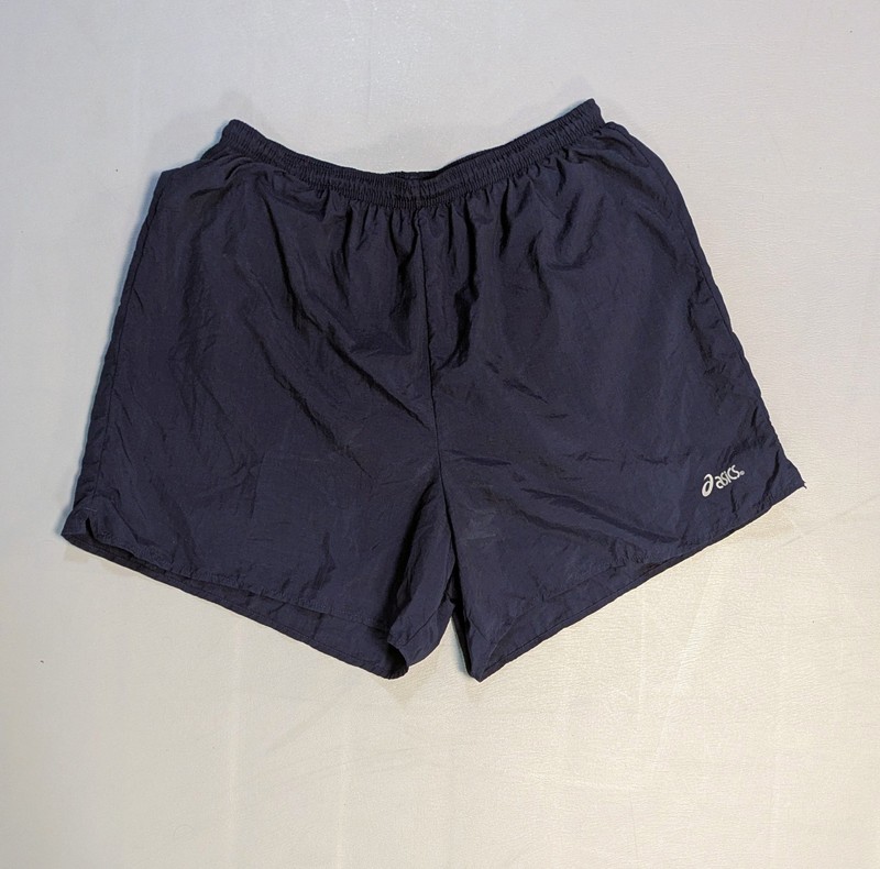 ASICS Athletic Running Shorts Size L – Dark Navy Blue – Coolmax Lining