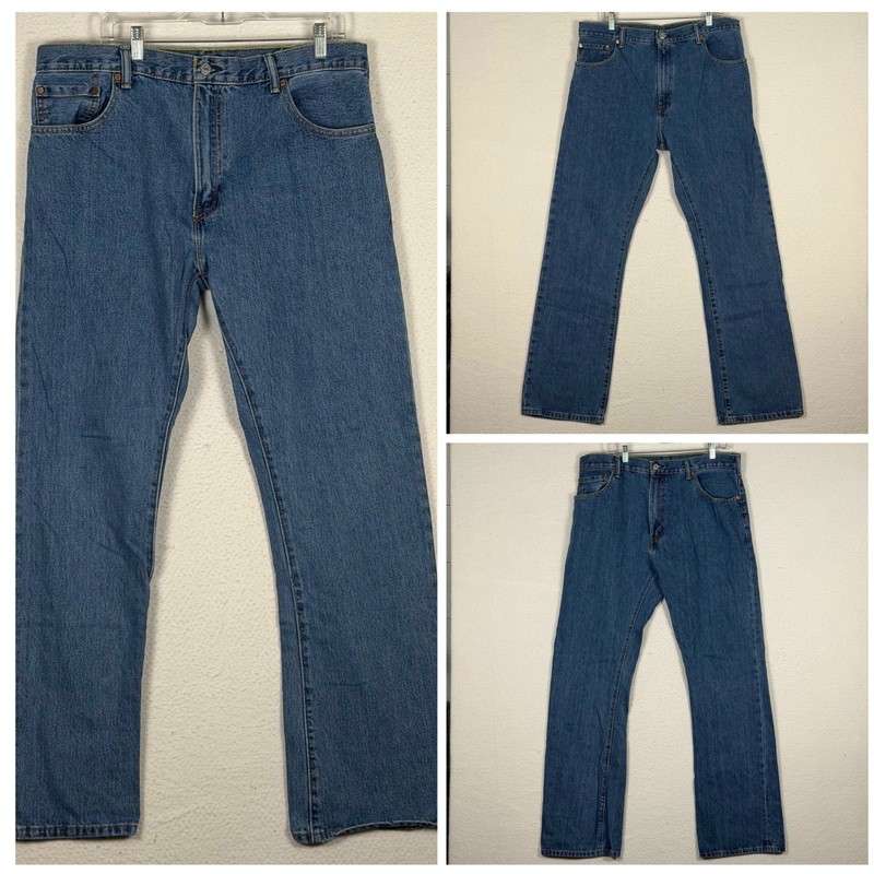 Lot of 3 pair Levi’s 517 Mens Bootcut Jeans Pants W38 L34 Medium Wash Zip Fly