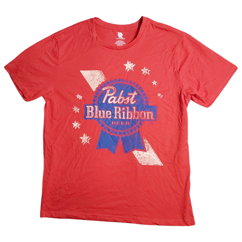 Pabst Blue Ribbon Beer Men’s Comforable Short Sleeve Graphic T-Shirt FREE S&H