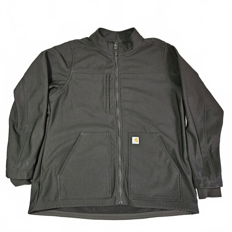 Carhartt XL Black Modern Fit Soft Shell Jacket Full Zip Workwear Outdoor Chore