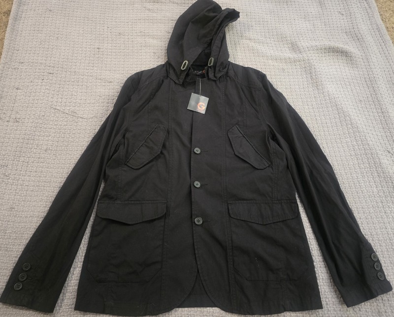 G BY GUESS Men’s Black Utility Jacket Blazer style Size L (Probably Vintage!)