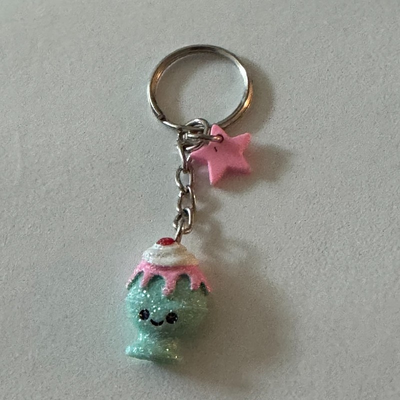 BFF Ice Cream Keychain Key Ring Best Friend Charm