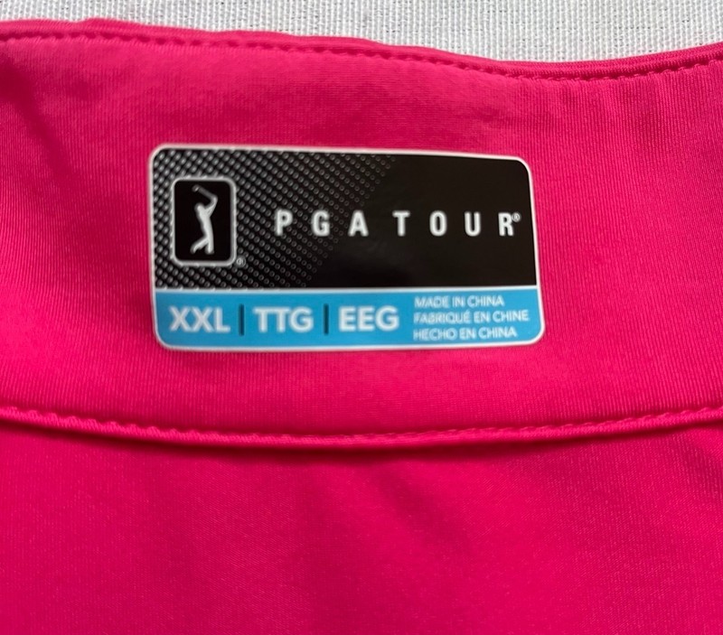 PGA TOUR Womens Active Top XXL Pink 1/3 Zip Long Sleeve Excellent gallery