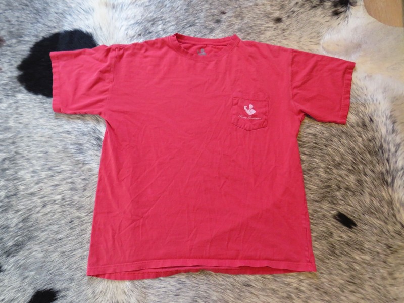 Rowdy Gentleman Danger Zone Pocket T Shirt Mens Large Red Graphic Tee gallery