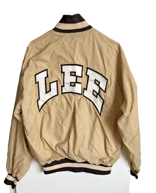 Vintage Champion College/Bomber Jacket Made in USA Beige Size L 80s/90s Rare