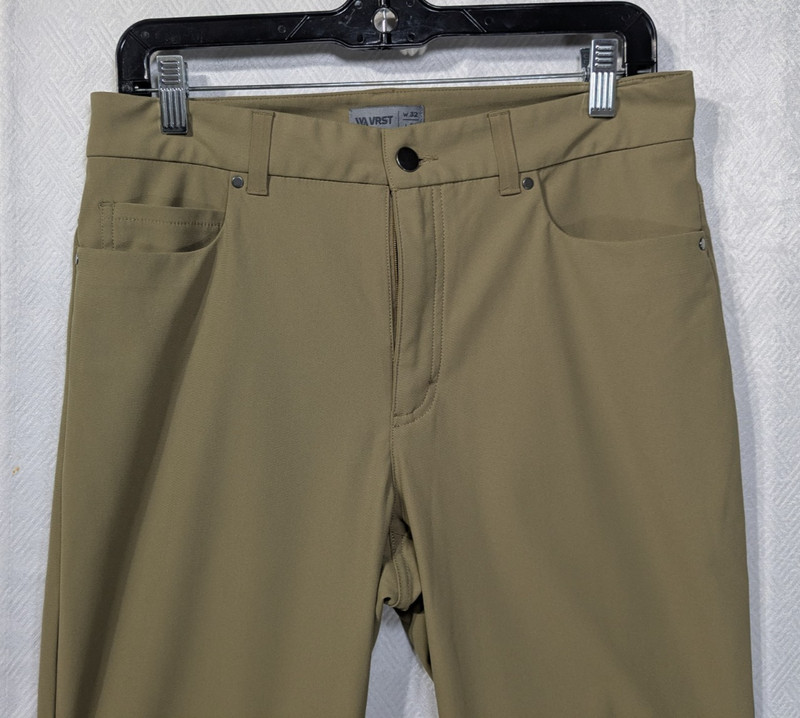 VRST Men's Performance Pants 4 Pocket Taupe Stretch Size 32x30 Actual 32 x 29 gallery