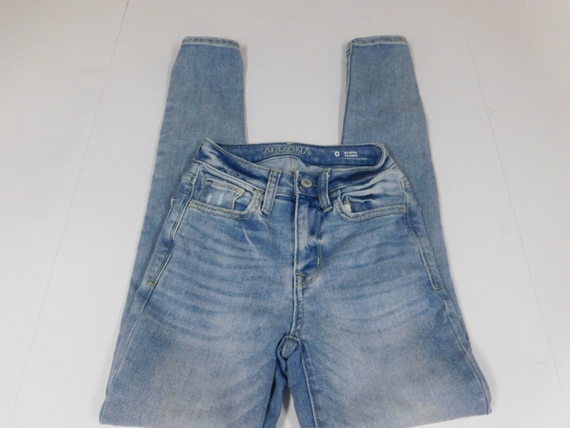 Arizona Jeans Womens 0 High Rise Skinny blue light