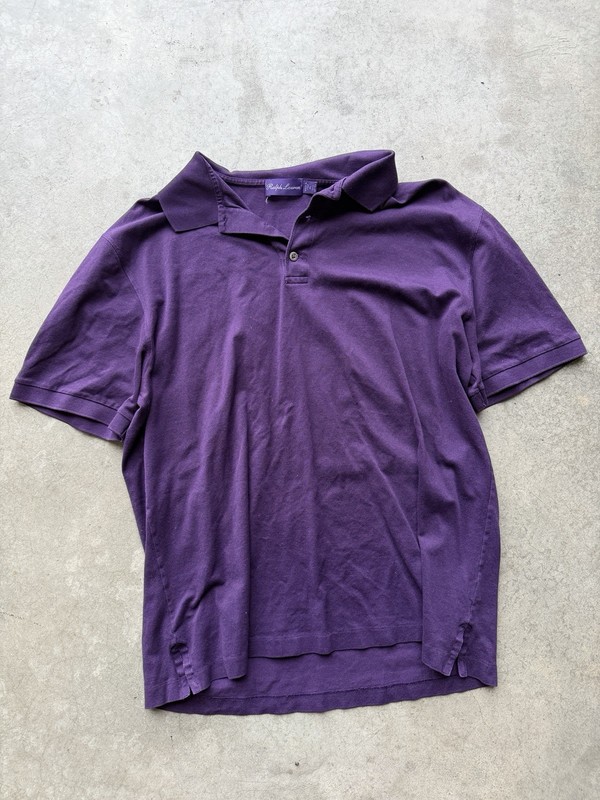 Purple Tag Polo Ralph Lauren Purple Collared Shirt Made In Italy
