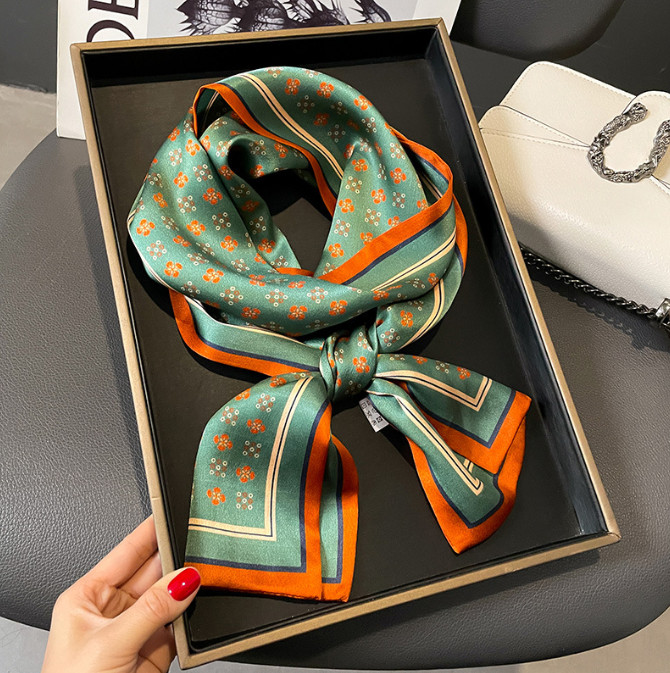 100% Mulberry Silk Scarf 150X15CM Women’s Long Double sided Printed Scarf CHA41
