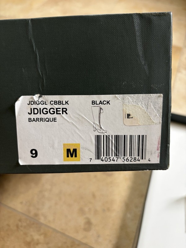 Jessica Bennett JDigger Women’s Black Leather Knee High Lace-Up Boots US 9 M gallery
