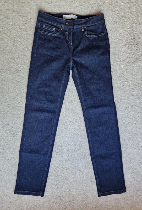 NEXT Slim Mid Rise Jeans Regular Straight Leg Size 8