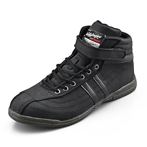 Daytona HBS-001 High-Top Riding Shoes Motorcycle Safety Shoes Black Size 28.0cm