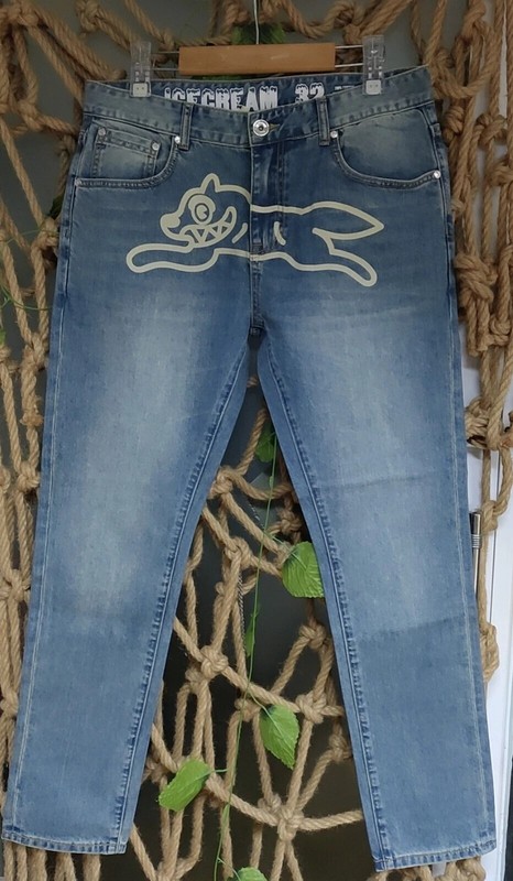 BBCICECREAM WASHED CLASSIC MEN’S JEANS SIZE 30/32/34/36/38/40/42 US FREE SHIPING