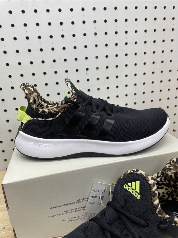 adidas Cloudfoam Pure SPW Sneaker Women's Sizes Black Pulse Lime IG3150 gallery