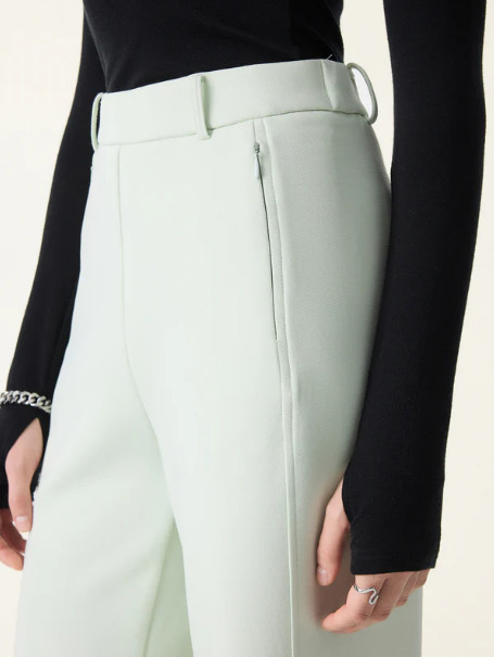 OGL Stretch Cotton Blend Slimming High Rise Wide Leg Pants - Deep Dry Olive gallery