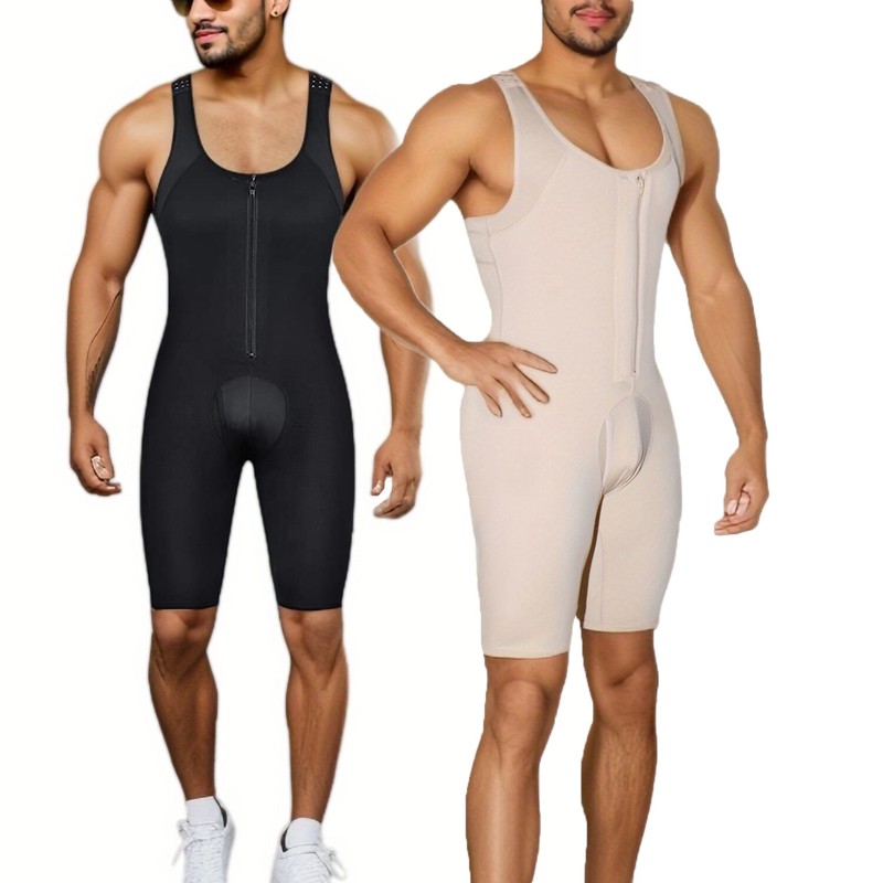 Fajas Men’s Girdle High Compression Garment and Post Surgical Shapewear Bodysuit